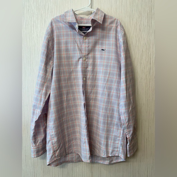 Vineyard Vines Light Blue/Pink Casual Button Down Shirt boys 12-14 M Bundle - Picture 7 of 10